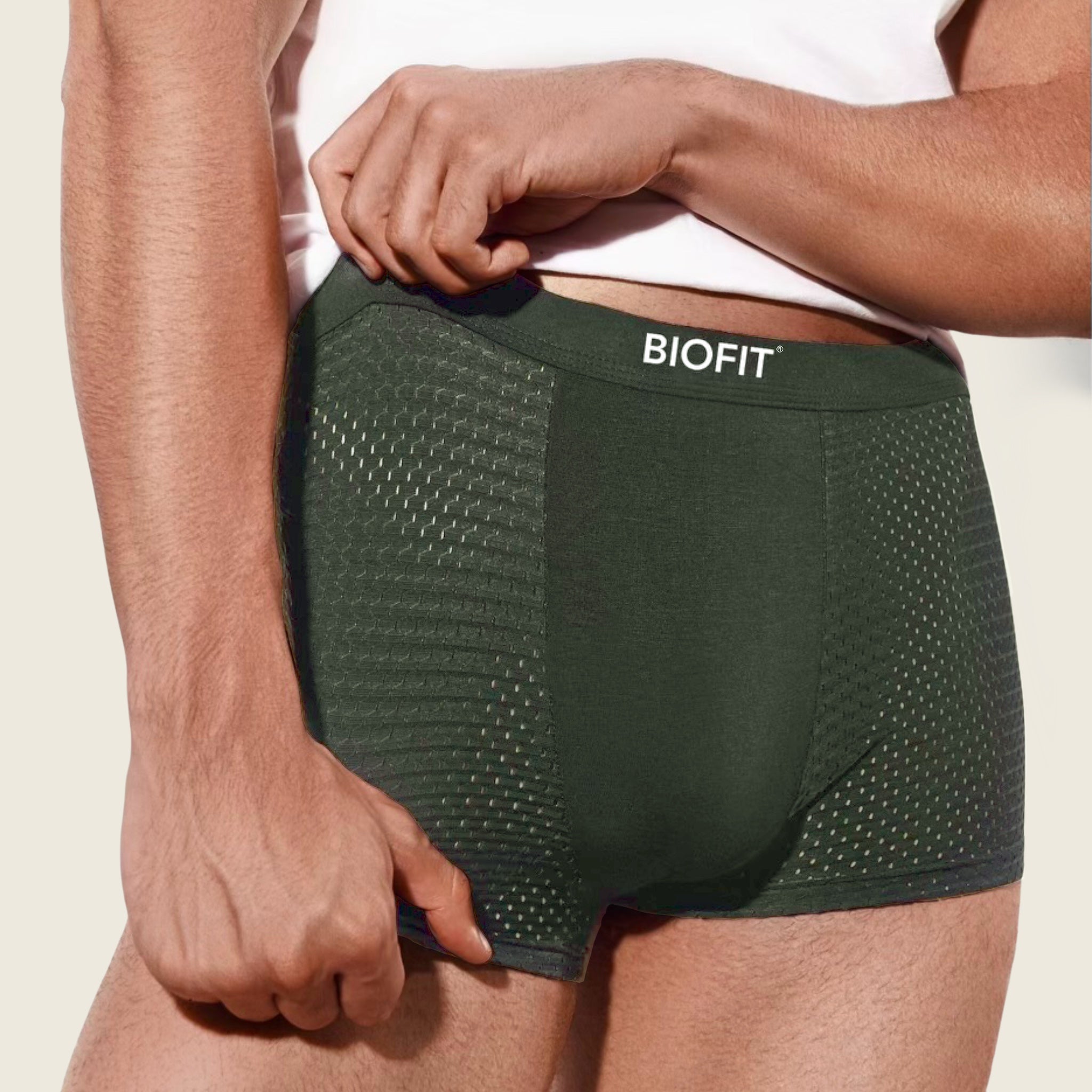 Pack de 5 bóxers de bambú BIOFIT® de color verde | + 5 GRATIS