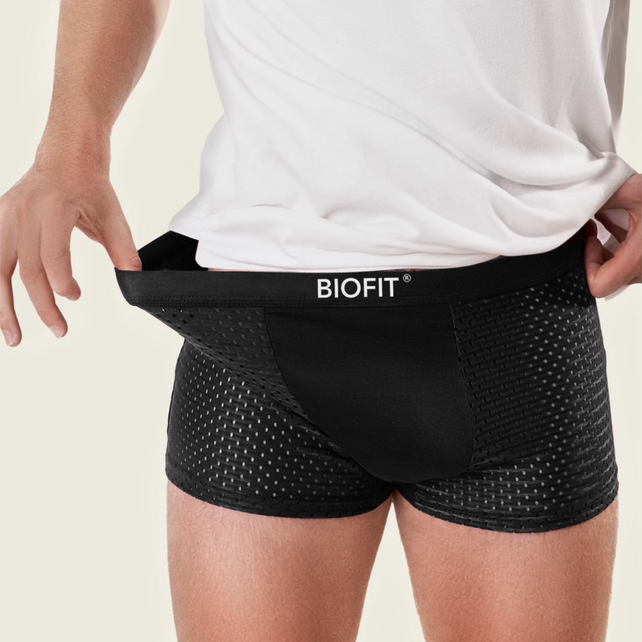 Pack de 5 bóxers de bambú BIOFIT® en color negro | + 5 GRATIS