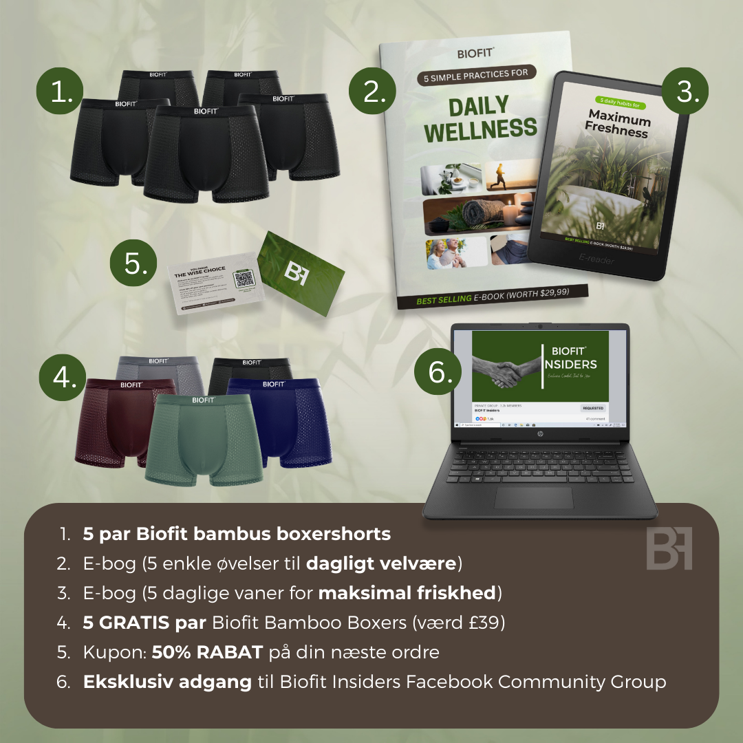 Pack de 5 bóxers de bambú BIOFIT® en color gris | + 5 GRATIS
