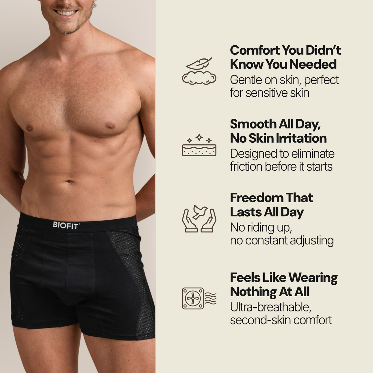 BIOFIT® Origins Black Boxers 3-Pack