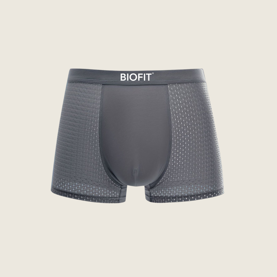 Pack de 5 bóxers de bambú BIOFIT® en color gris | + 5 GRATIS