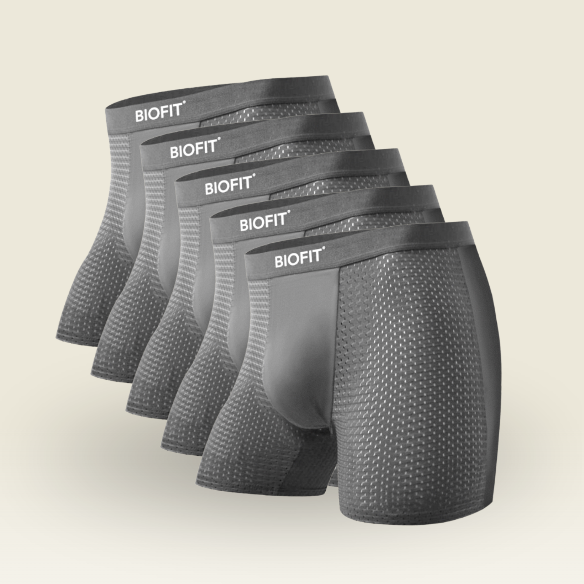BIOFIT Essentials Boxer Briefs Grey | 5 Pack + 5 FREE