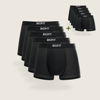 Pack de 5 bóxers de bambú BIOFIT® en color negro | + 5 GRATIS