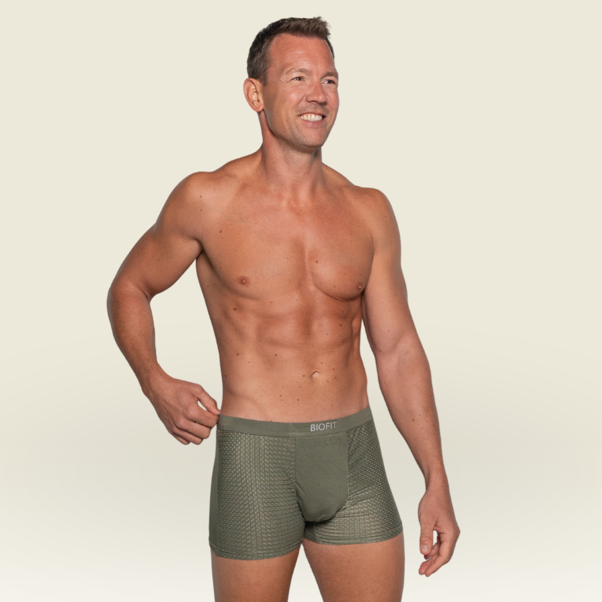 BIOFIT® Essentials Boxer Trunks 5-Pack Green | + 5 FREE