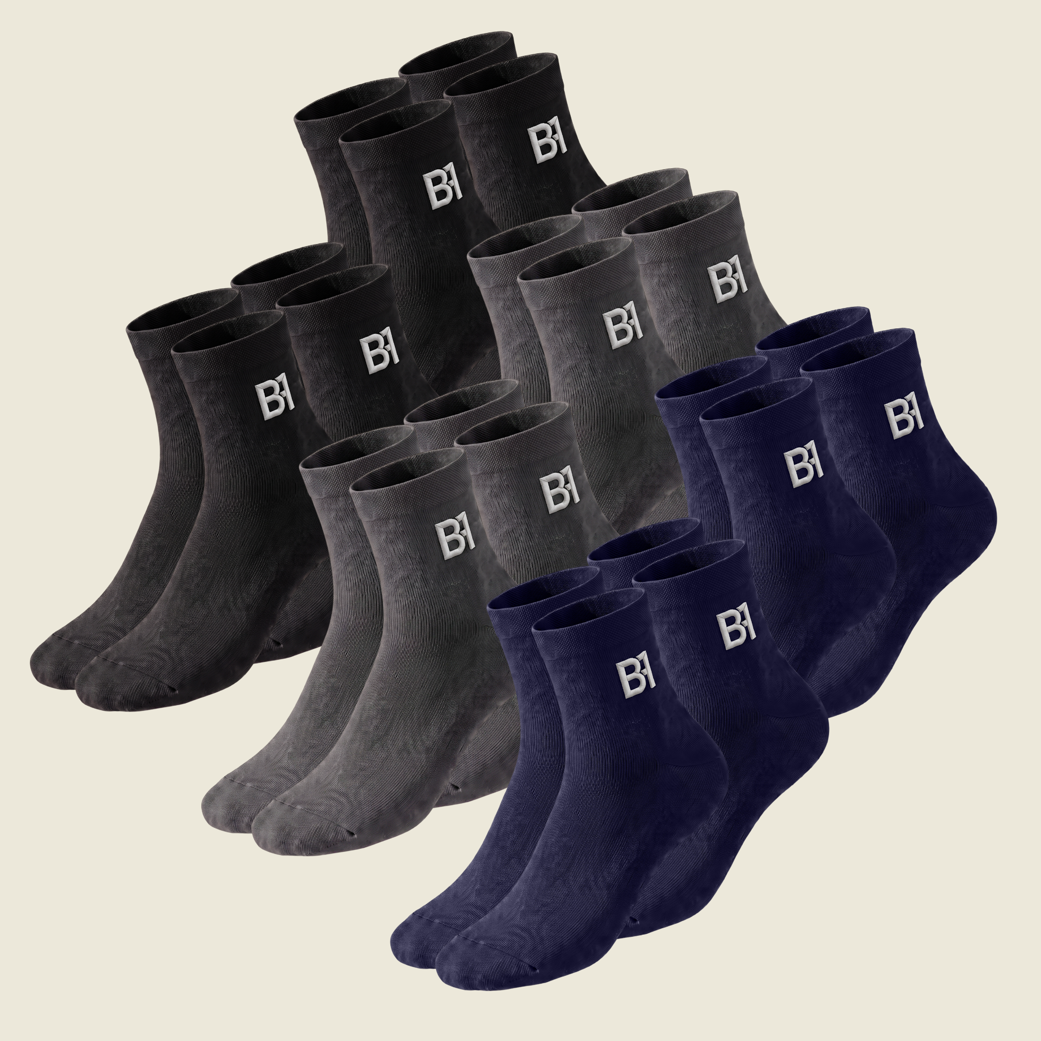 BIOFIT Modal Socks – The Dark Set 12