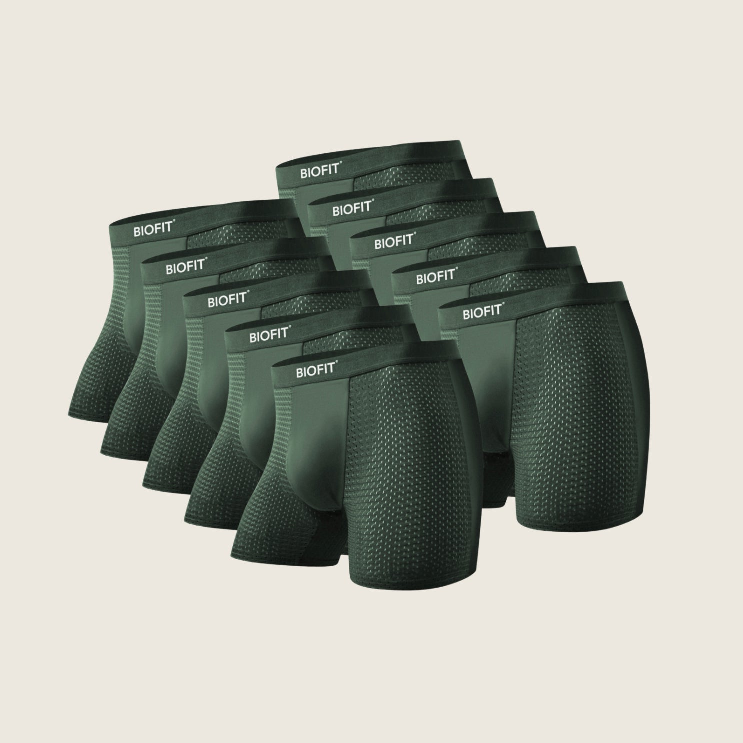 BIOFIT Essentials Boxer Briefs Green | 5 Pack + 5 FREE